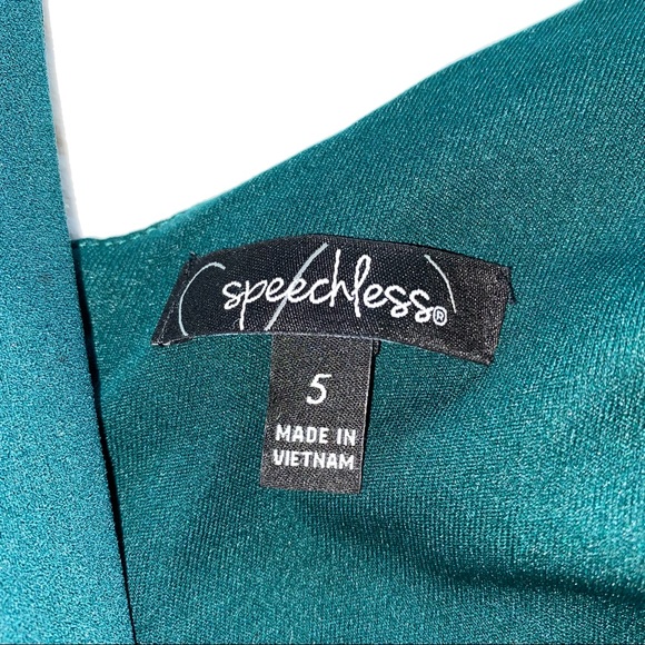 Forest Green Formal Cocktail Mini Dress with Beading and Side Cutouts - Picture 6 of 8